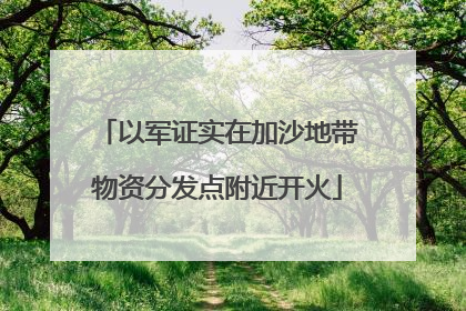 以军证实在加沙地带物资分发点附近开火